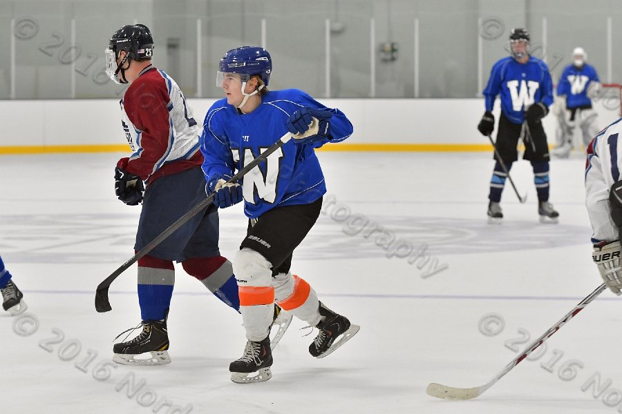 Wheaton College Men\'s Ice Hockey vs Middlesex Community College. - Photo By: KEITH NORDSTROM